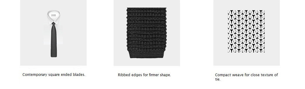 Home Decor - COMPACT WEAVE PINDOT KNITTED TIE – DARK GREY