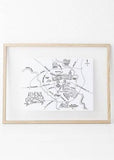 Athens Map Print - Pen and Ink
