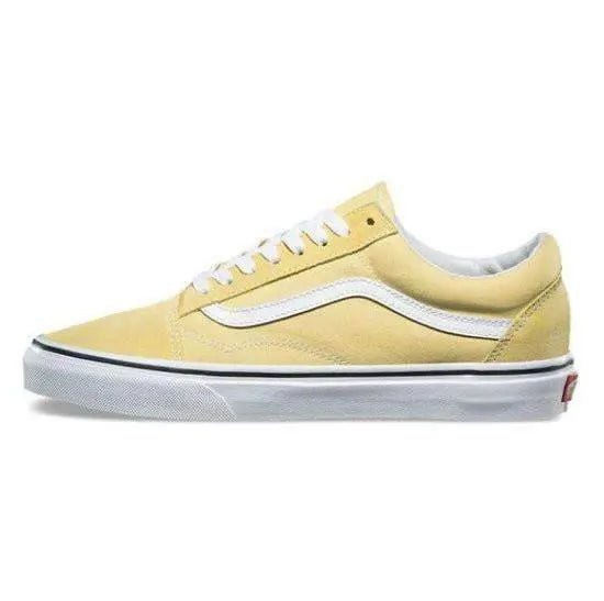 pastel yellow old skool vans