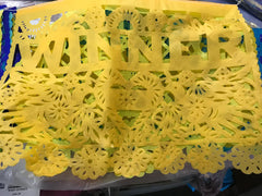 custom papel picado party bunting decorations WINNER by ARTMEXICO