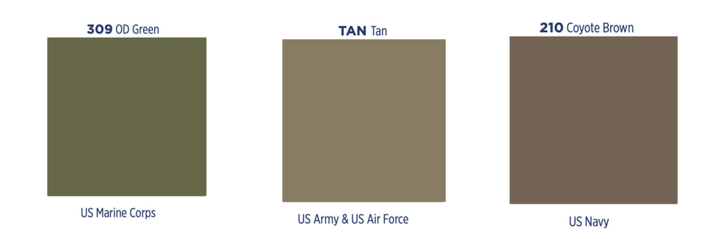 Military T-Shirt Color Chart