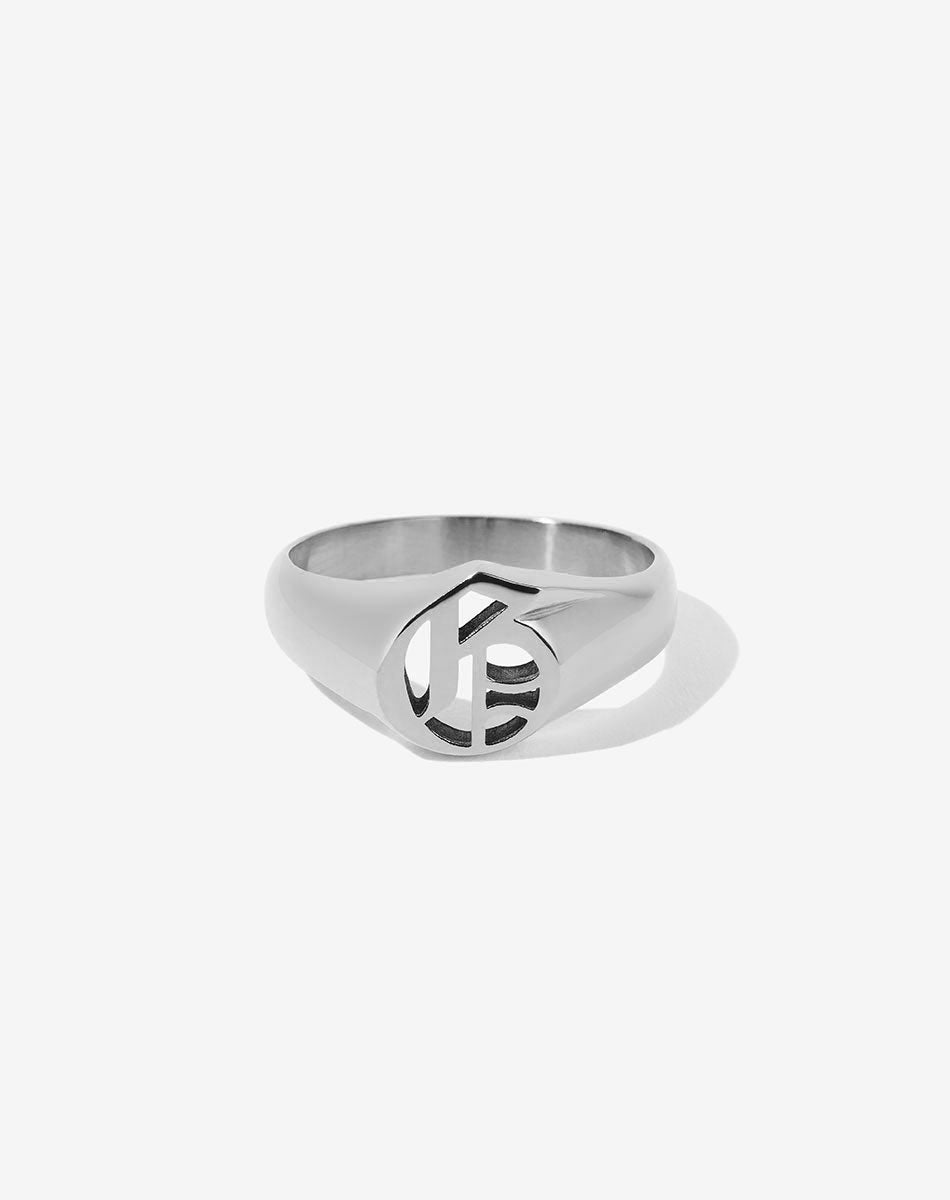 letter m signet ring