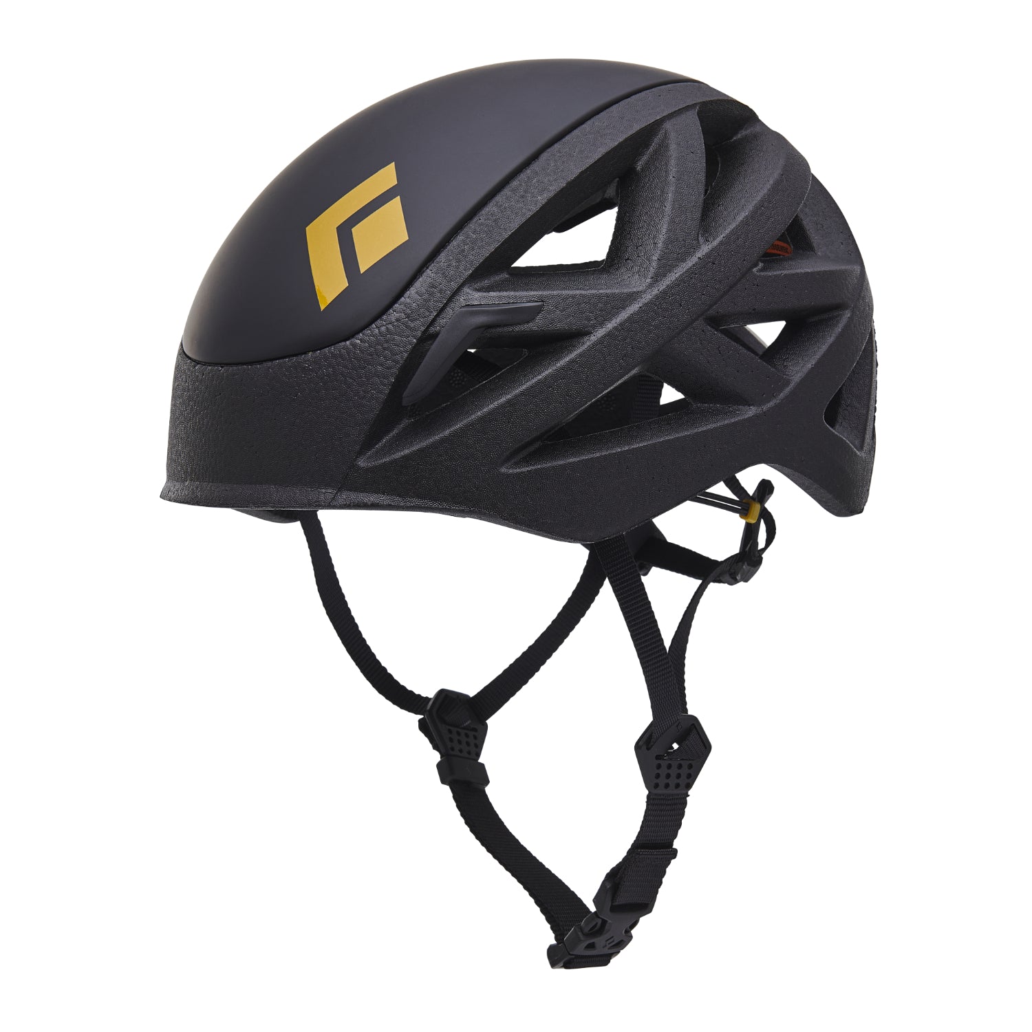 Black Diamond Vapor helmet in black with a gold logo