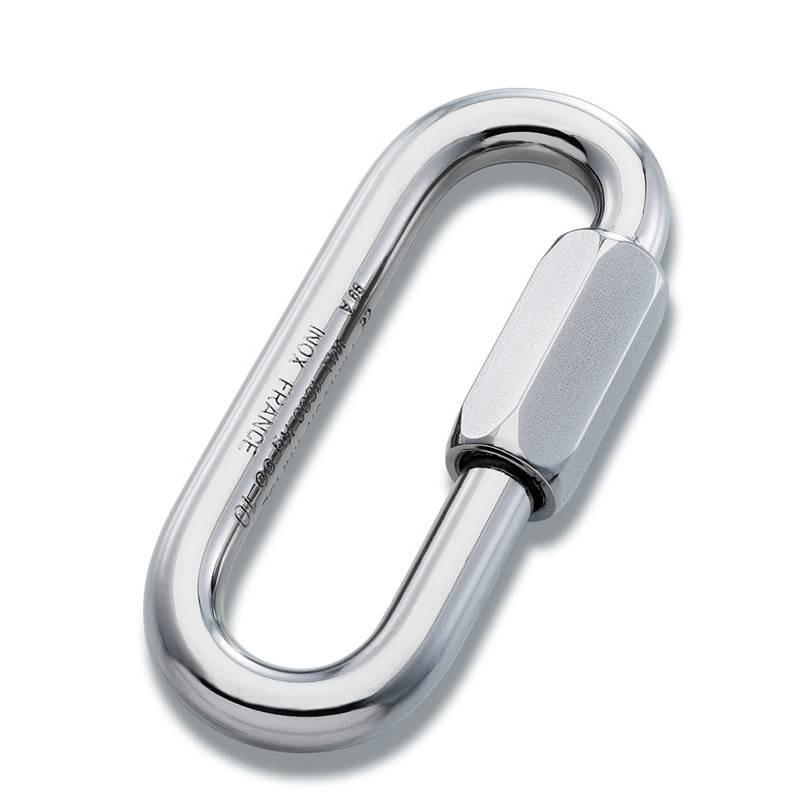 Maillon Rapide Long Open Galvanised 8mm quick link, in silver colour
