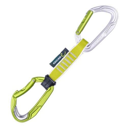 Edelrid Bulletproof Quickdraw 12cm, with yellow sling and Grey/Silver carabiners