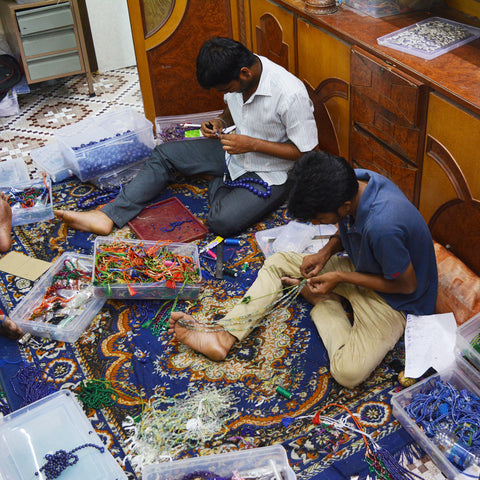 Indian jewelry making artisans