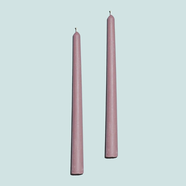 Good Neighbour EBB & FLOW Beeswax/Soy Taper Candles (Mauve)