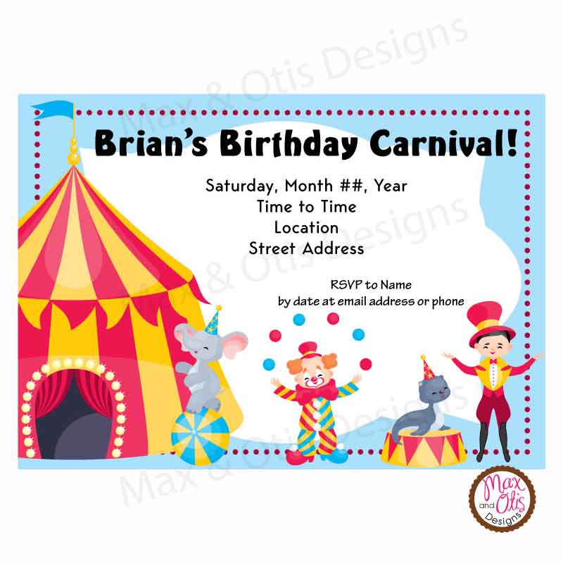 custom party invitations