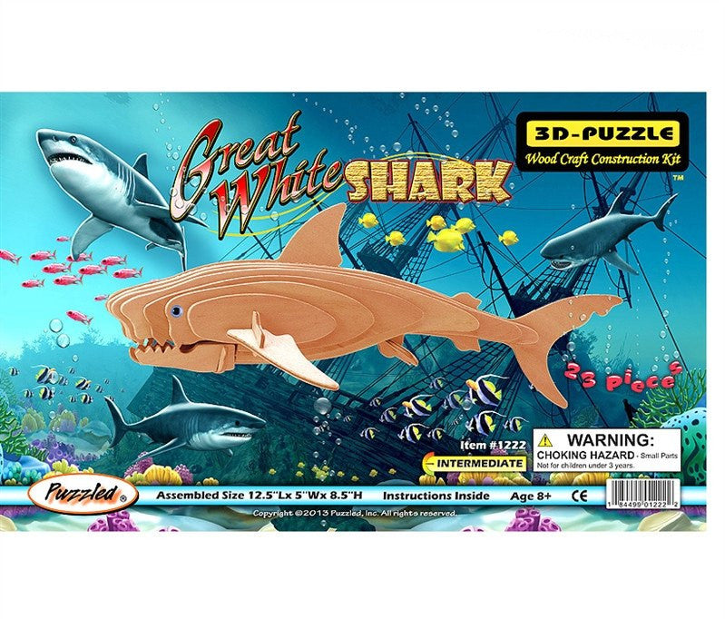 3D Puzzles - Great White Shark (23 pcs) – Wonder Gears 3D Puzzle