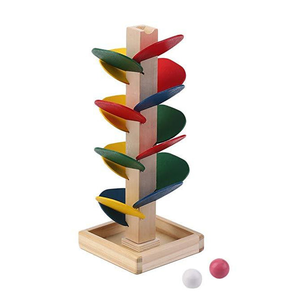 wooden marble run