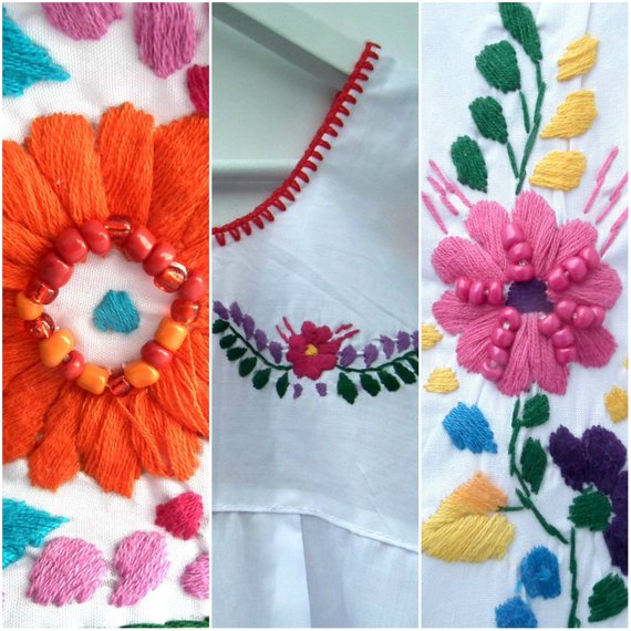 womens mexican embroidered dresses