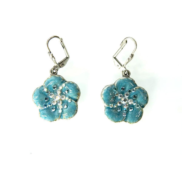 flower drop earrings