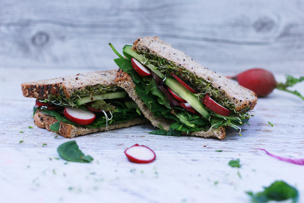 Alkalising greens sandwich recipe