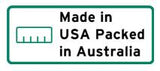 Made in USA Packed in Australia