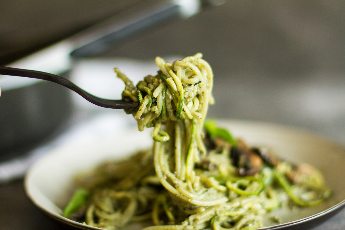 creamy herb and mushroom vegan pasta recipe