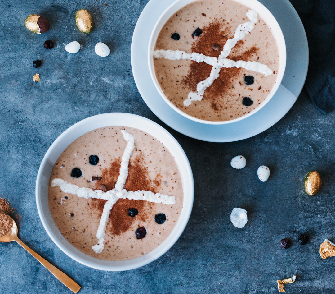 Hot Cross Bun Smoothie Bowl Gluten Free Vegan