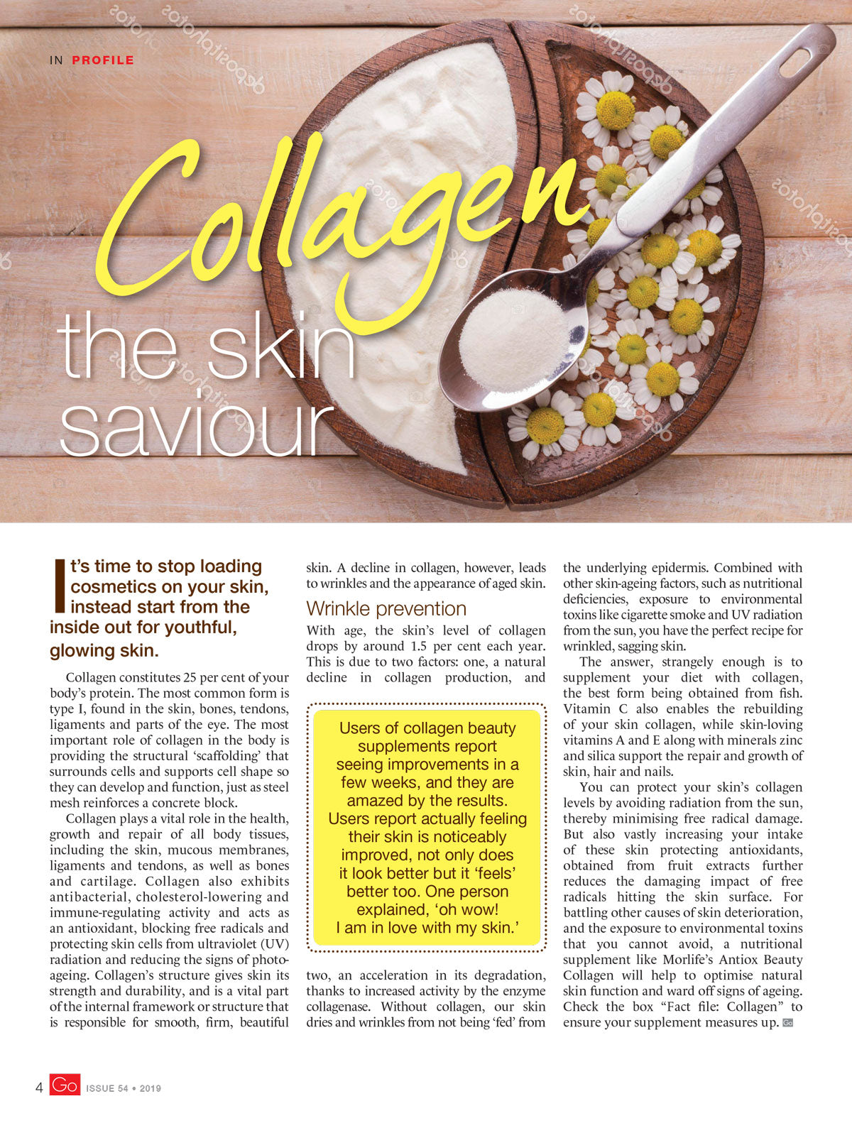 Go Magazine - Issue 54 - Collagen The Skin Saviour