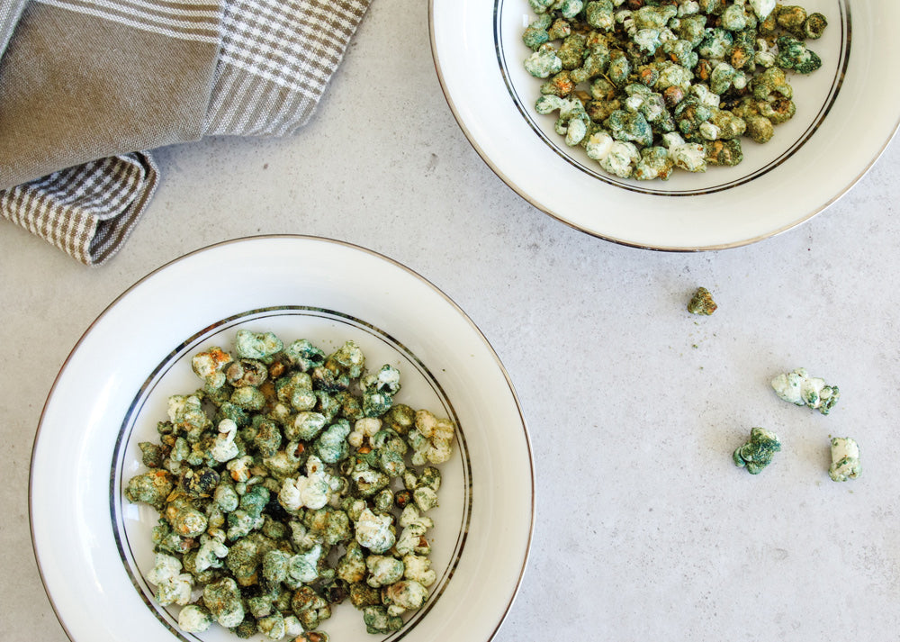 Spirulina Popcorn recipe gluten free vegan