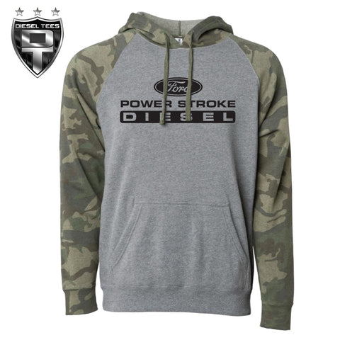 New Ford Power Stroke Diesel Hoody with Camo Sleeves