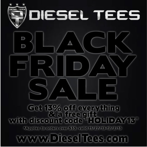 2013 Black Friday Sales at Diesel Tees