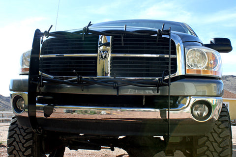 Barbed Wire Grille Guards, Side Steps and Headache Racks For Your Diesel Truck