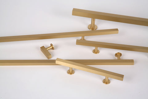 Lew's Hardware Brushed Brass Drawer Bar Pulls 