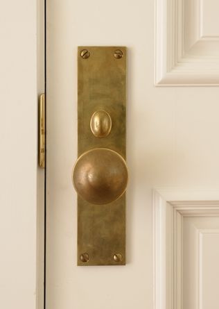 patina unlacquered brass knob