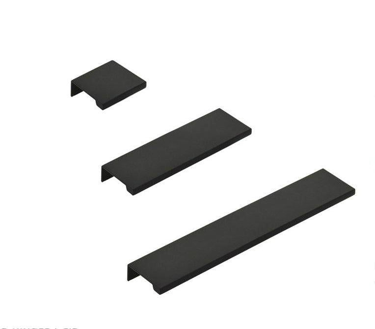 Matte Black Dina Tab Finger Drawer Pulls Forge Hardware Studio