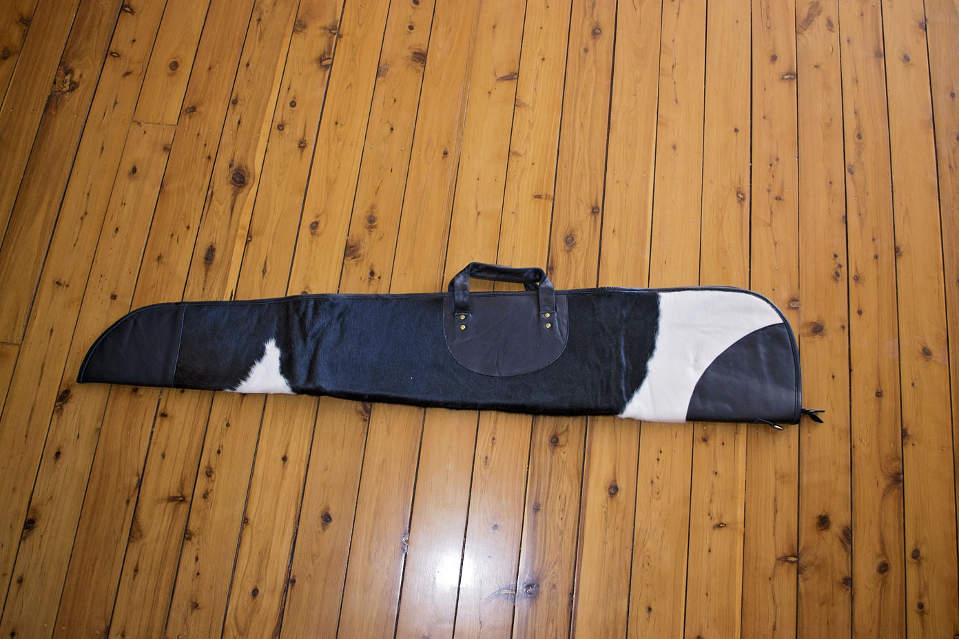 Large Cowhide Gun Case ~ Black & White