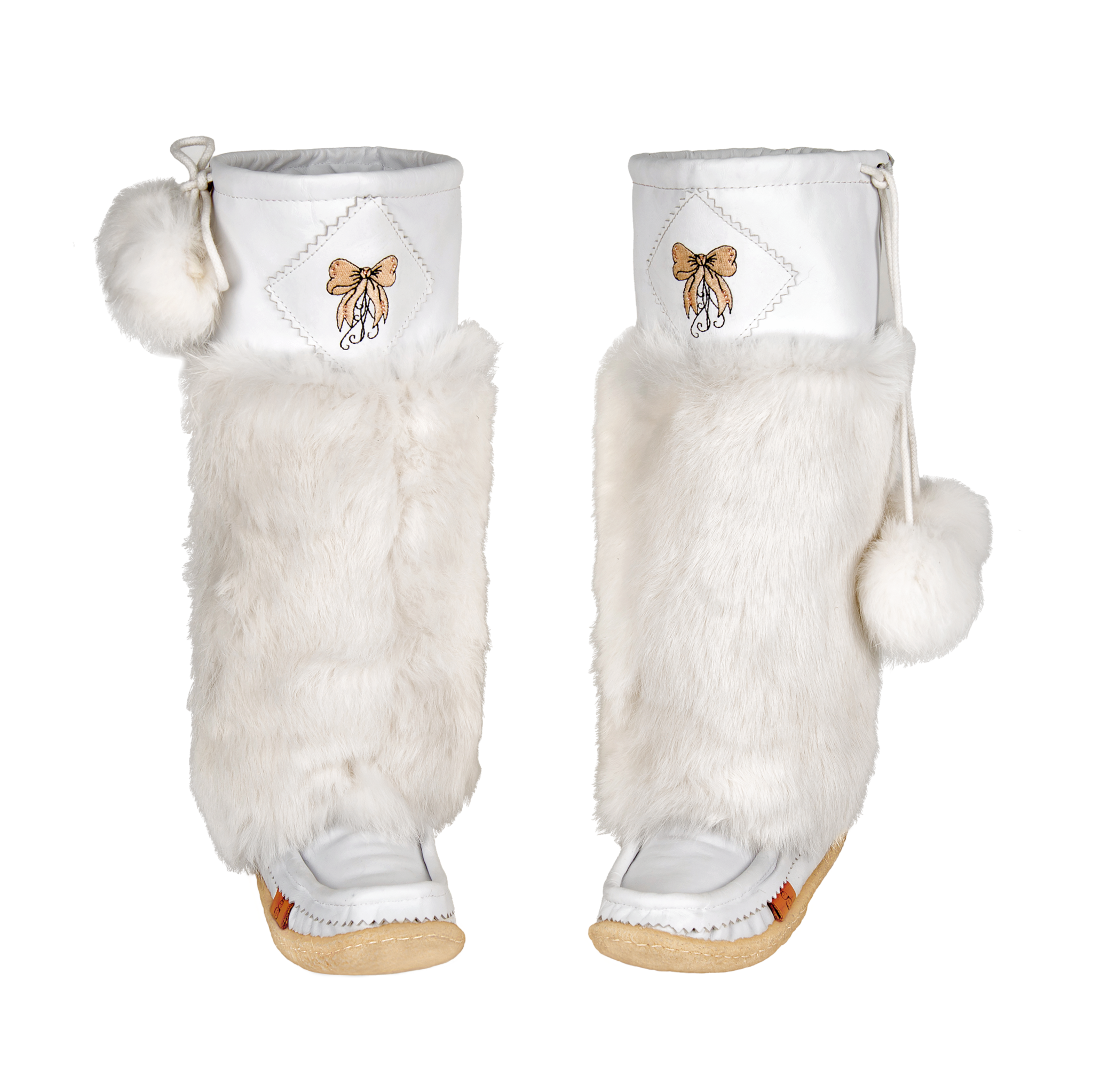 Authentic White Leather Mukluks Boots Lukluks By Bayly