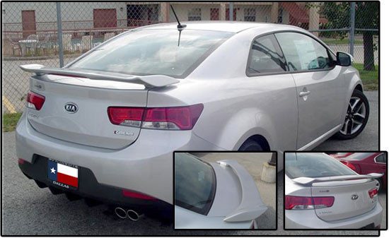 UNPAINTED REAR WING SPOILER FOR A KIA FORTE COUPE KOUP 2-POST 2010-2013