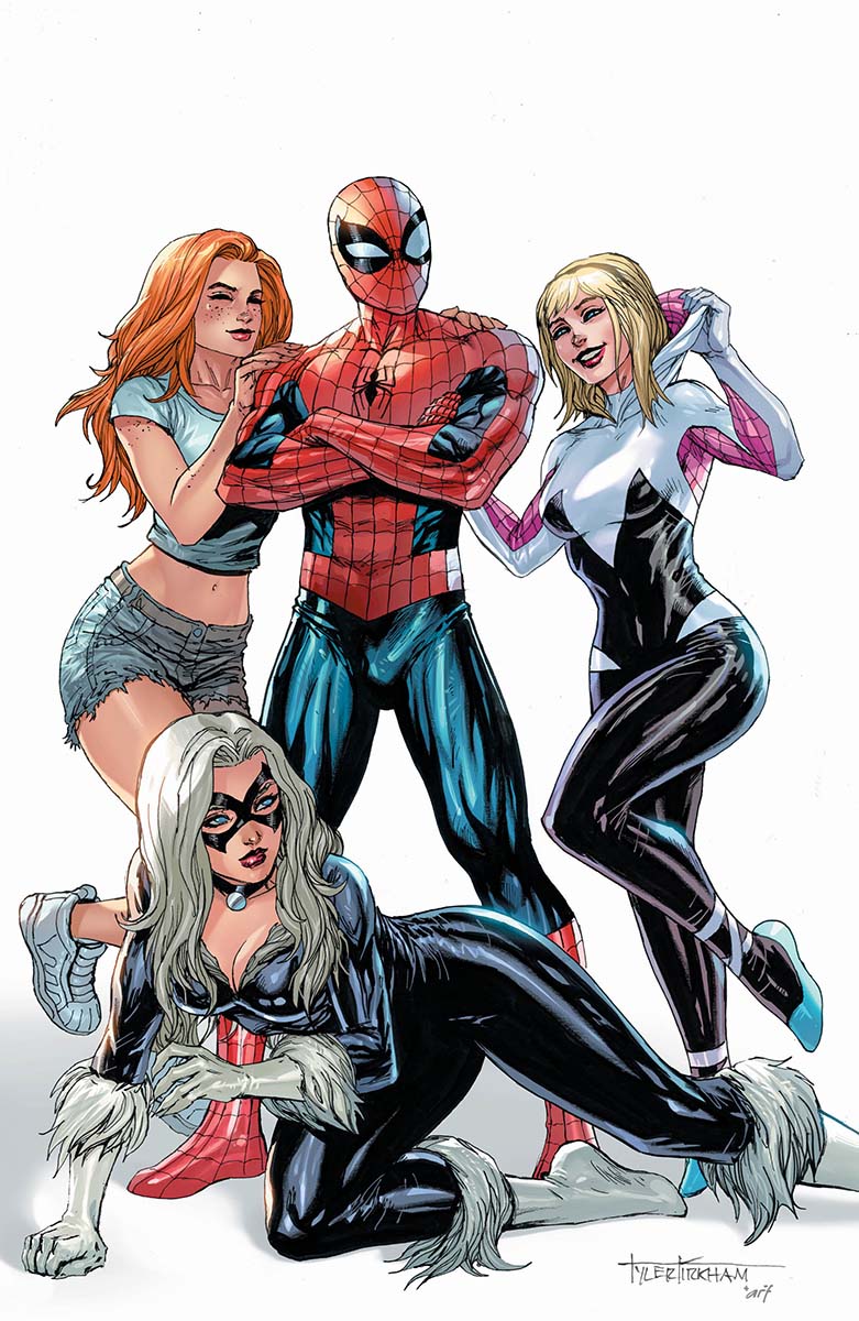 AMAZING SPIDERMAN 15 TYLER KIRKHAM A SPIDER-GWEN SIGNED with COA VARIANT NM