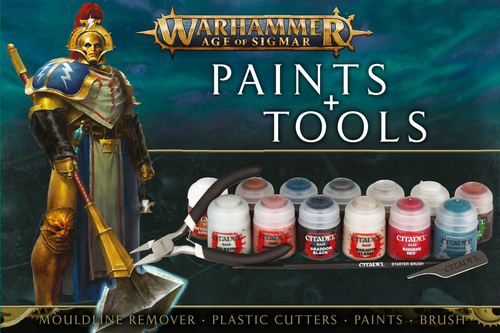 warhammer age of sigmar paints & tools set