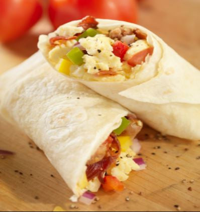 Egg and Turkey Sausage Breakfast Burrito