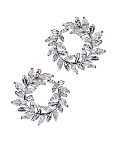 Oval Spiked Earrings