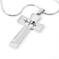 Beautiful Personalized Cross Necklace - Heartbeat