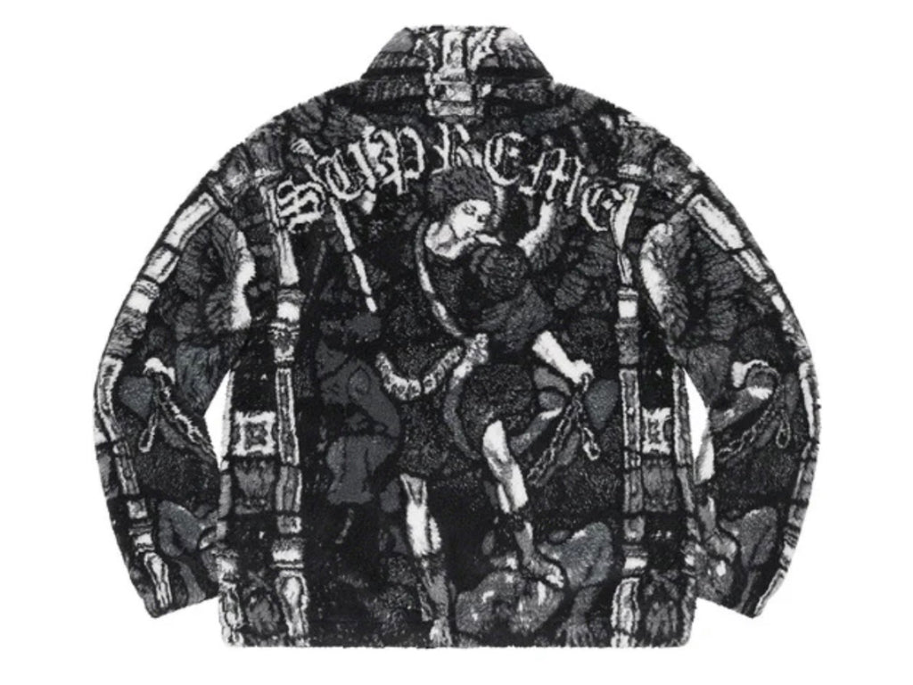 Supreme Saint Michael Fleece Jacket Black SS21 – UniqueHype