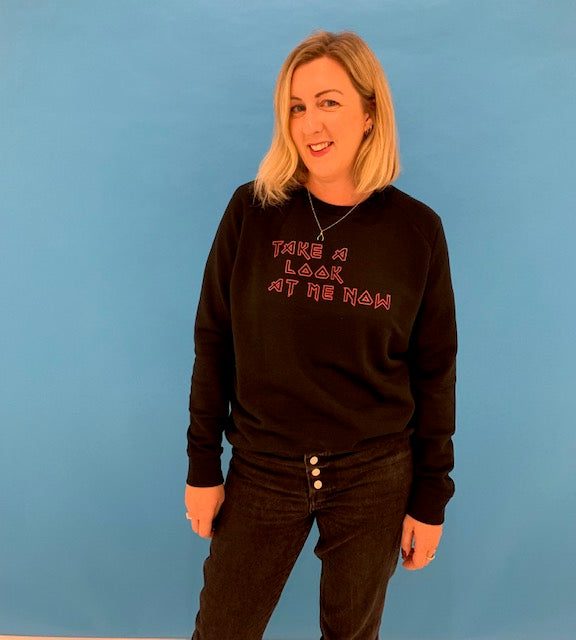 Take A Look At Me Now Ladies Navy Sweatshirt