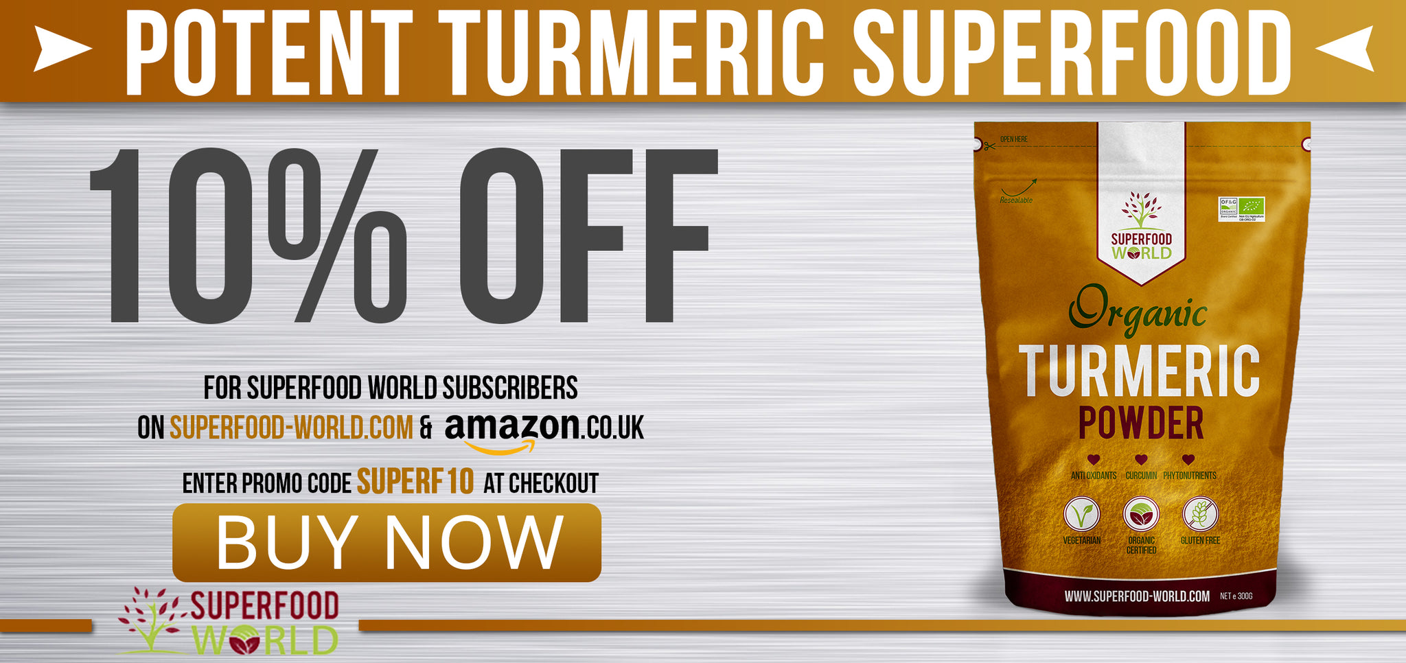 Buy Organic Turmeric Powder from Superfood World Today!