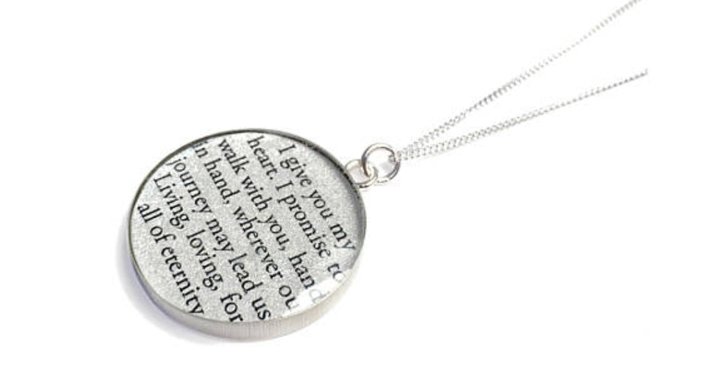 paper anniversary gift custom necklace