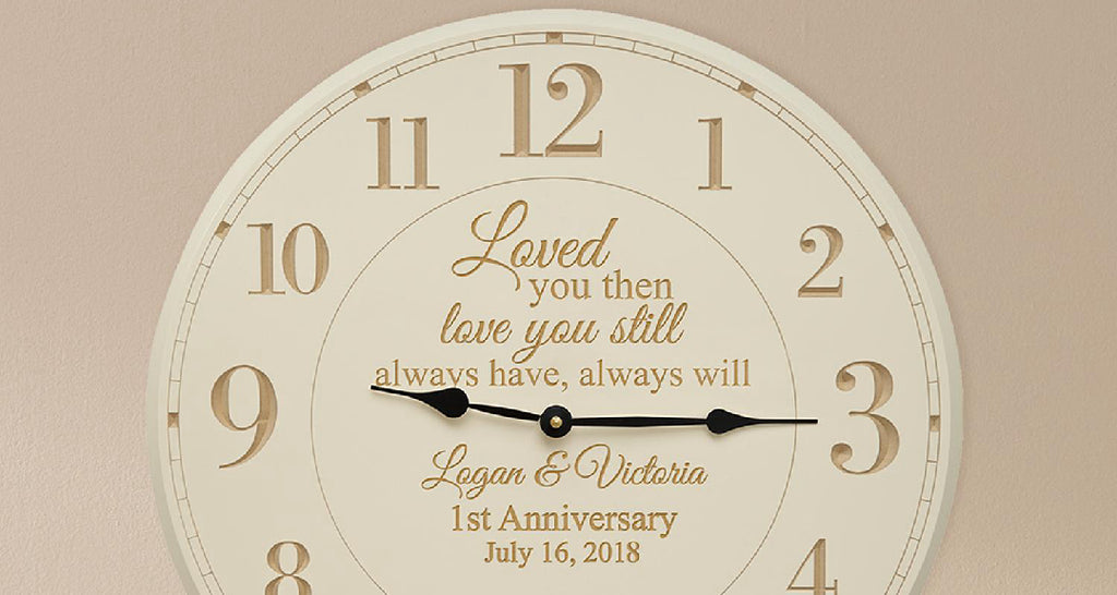 Paper Anniversary Gift Custom Wall Clock