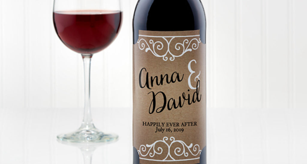 Paper Anniversary Gift Custom Wine Label