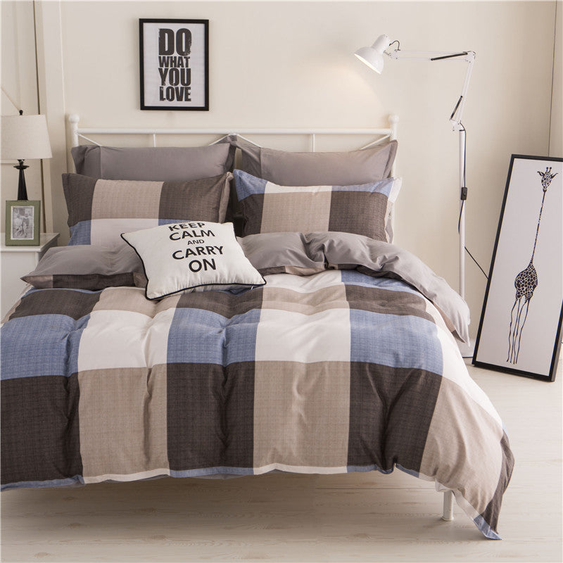 4pcs Duvet Cover Bed Sheet Bedspread Comforter Periwinkle Online