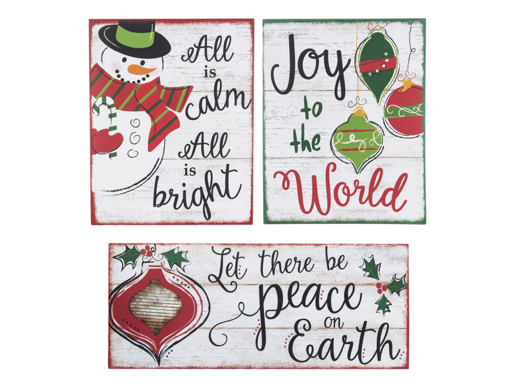 wooden christmas signs