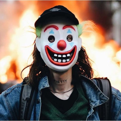 Criminal Wearing Joker Face Mask During Pandemic