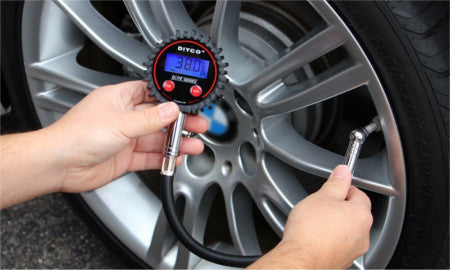 Checking tire pressure