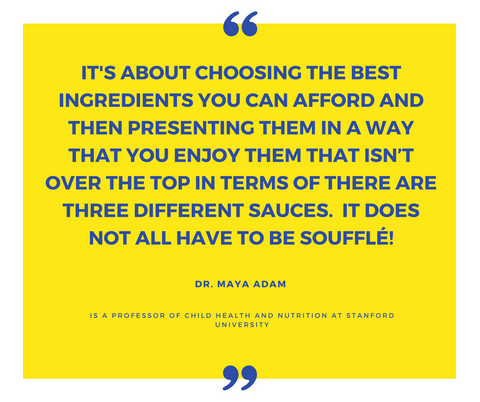 It's about choosing the best ingredients you can afford and then presenting them in a way that you enjoy them that isn’t over the top in terms of there are three different sauces.  It does not all have to be soufflé!