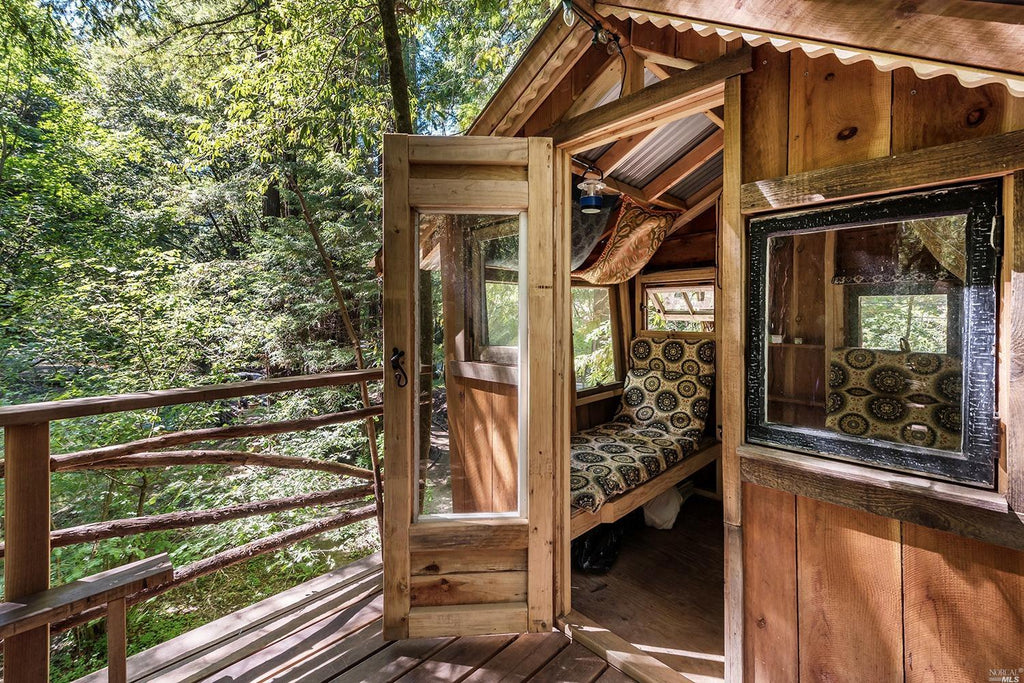 Tiny Redwood Cabin and Treehouse with Zip lines in Monte Rio, California