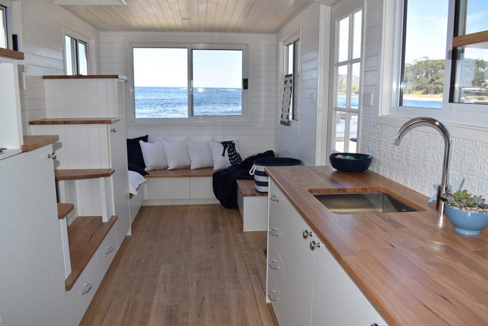 16’ “Graduate Series 6000DL Seaside” Tiny House on Wheels by Designer Eco Homes
