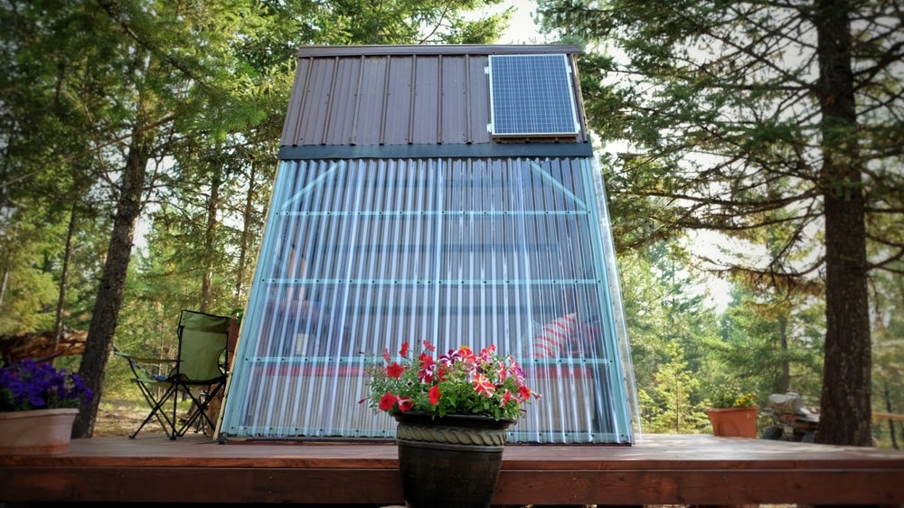 Tiny A-Frame Cabin built by couple for just $700 in only 3 weeks